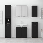 vidaXL Wand-Badeschrank Schwarz 32x20x67 cm