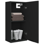 vidaXL Wand-Badeschrank Schwarz 32x20x67 cm