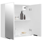 vidaXL Bad-Spiegelschrank Weiß 64x20x67 cm