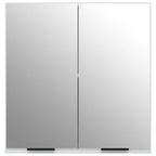 vidaXL Bad-Spiegelschrank Weiß 64x20x67 cm