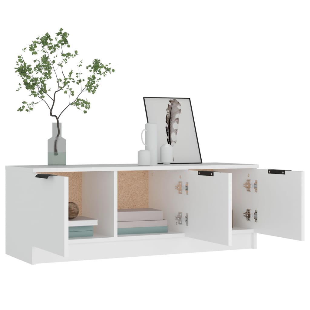 vidaXL TV-Schrank Weiß 102x35x36,5 cm Holzwerkstoff