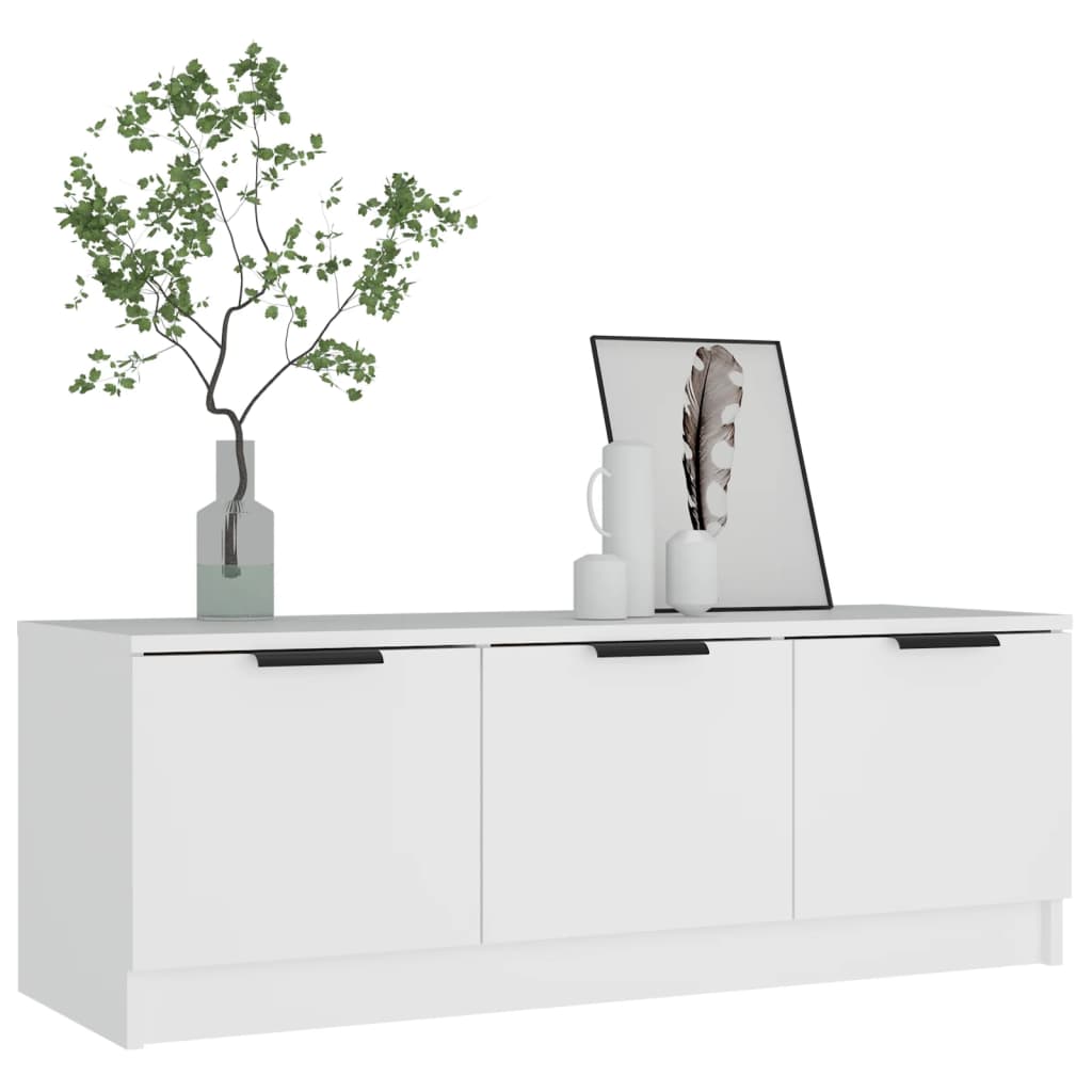 vidaXL TV-Schrank Weiß 102x35x36,5 cm Holzwerkstoff