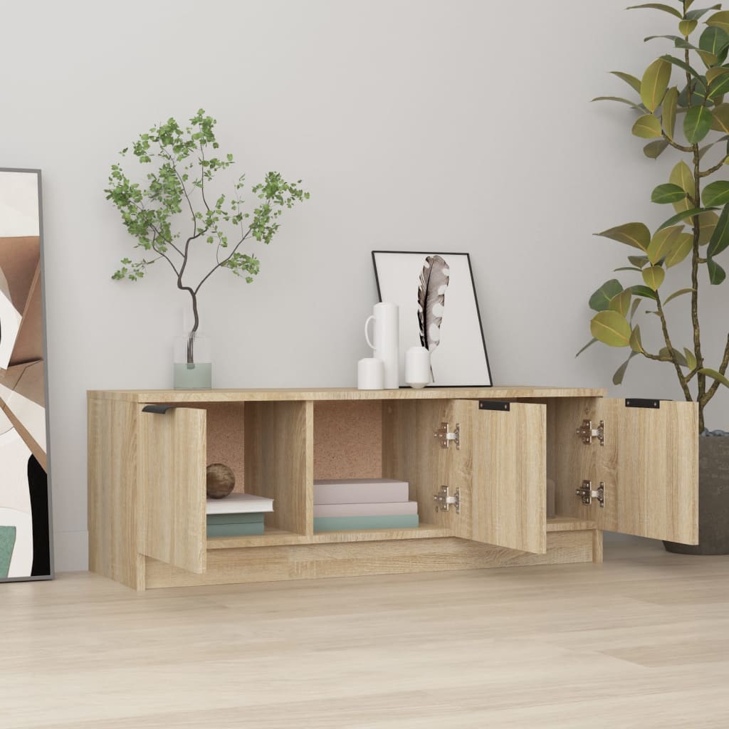 vidaXL TV-Schrank Sonoma-Eiche 102x35x36,5 cm Holzwerkstoff