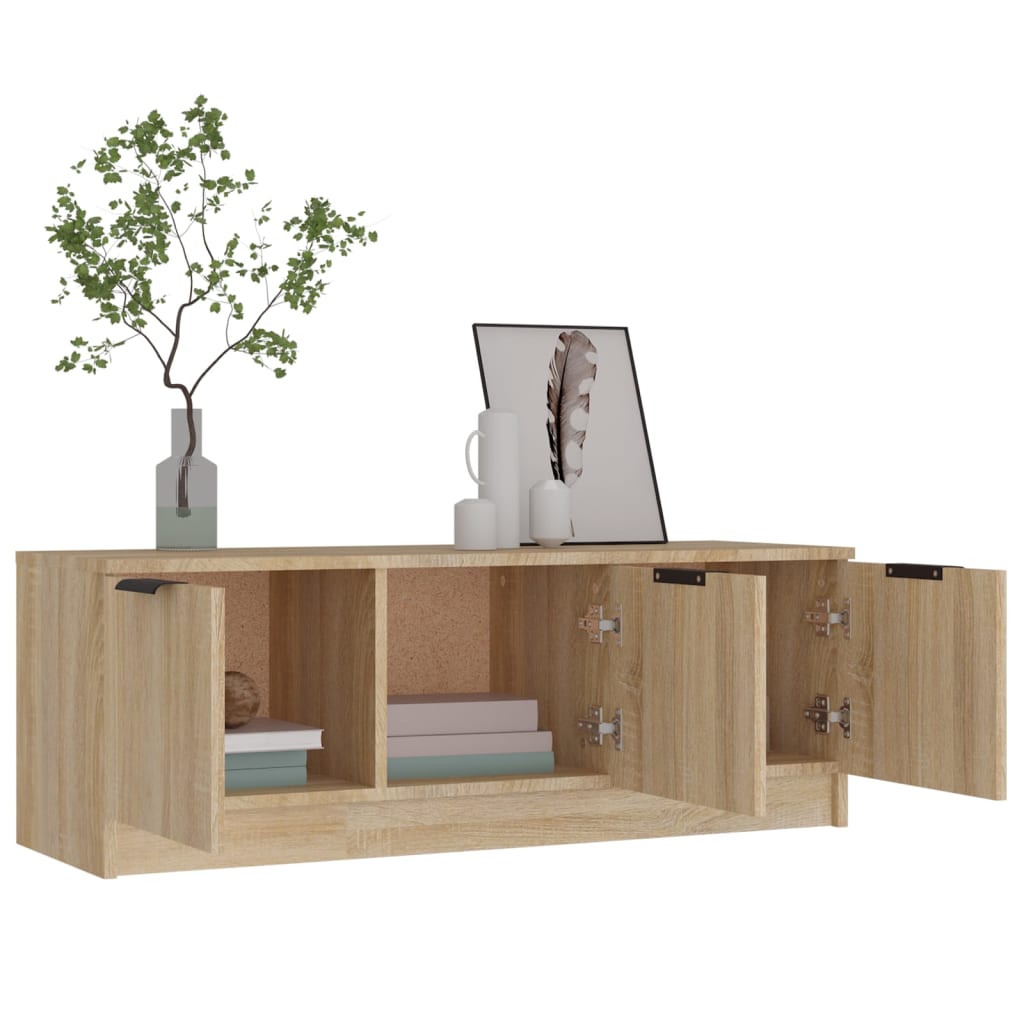 vidaXL TV-Schrank Sonoma-Eiche 102x35x36,5 cm Holzwerkstoff