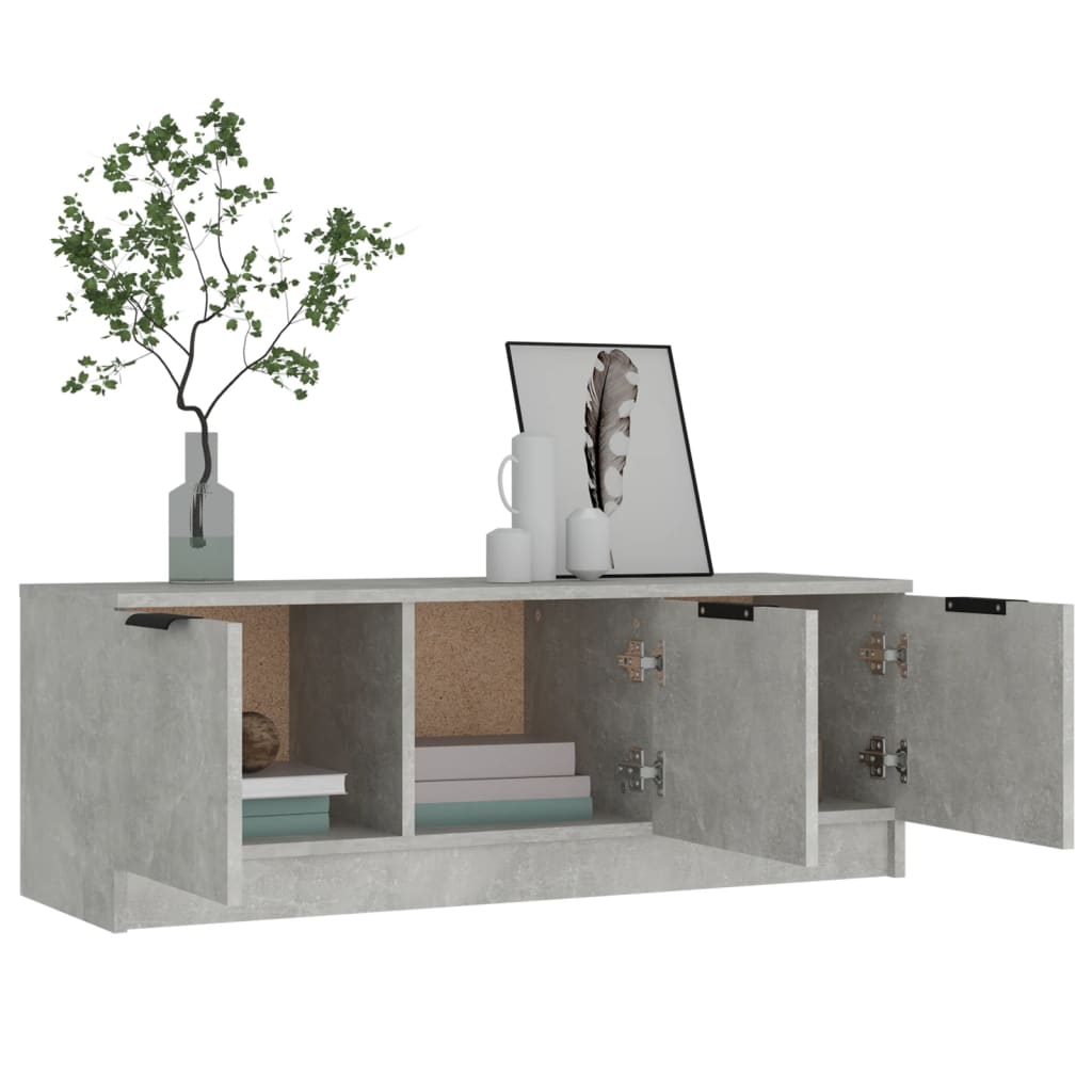 vidaXL TV-Schrank Betongrau 102x35x36,5 cm Holzwerkstoff