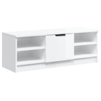 vidaXL TV-Schrank Hochglanz-Weiß 102x35,5x36,5 cm Holzwerkstoff