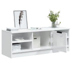 vidaXL TV-Schrank Hochglanz-Weiß 102x35,5x36,5 cm Holzwerkstoff