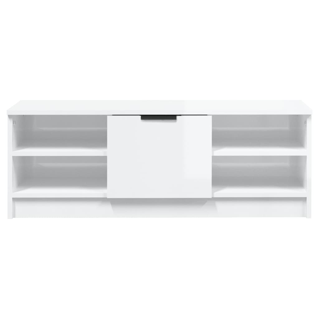 vidaXL TV-Schrank Hochglanz-Weiß 102x35,5x36,5 cm Holzwerkstoff