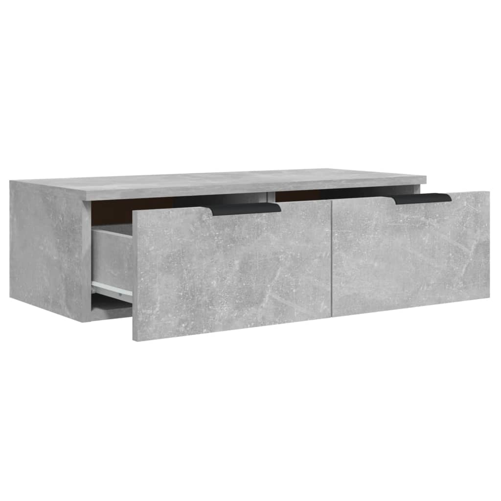 vidaXL Wandschrank Betongrau 68x30x20 cm Holzwerkstoff