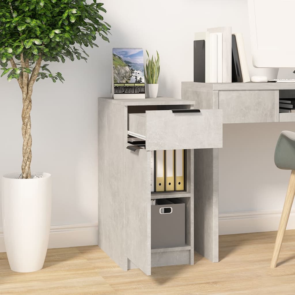 vidaXL Büroschrank Betongrau 33,5x50x75 cm Holzwerkstoff