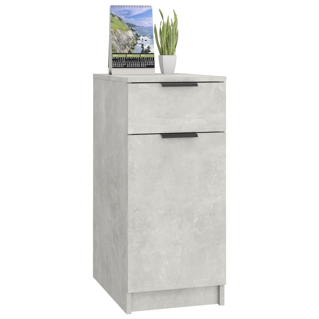 vidaXL Büroschrank Betongrau 33,5x50x75 cm Holzwerkstoff