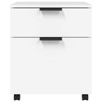 vidaXL Mobiler Aktenschrank mit Rollen Weiß 45x38x54 cm Holzwerkstoff