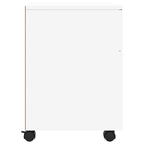 vidaXL Mobiler Aktenschrank mit Rollen Weiß 45x38x54 cm Holzwerkstoff