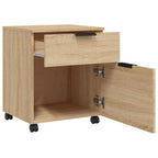 vidaXL Mobiler Aktenschrank mit Rollen Sonoma-Eiche 45x38x54 cm