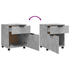 vidaXL Mobiler Aktenschrank mit Rollen Betongrau 45x38x54 cm