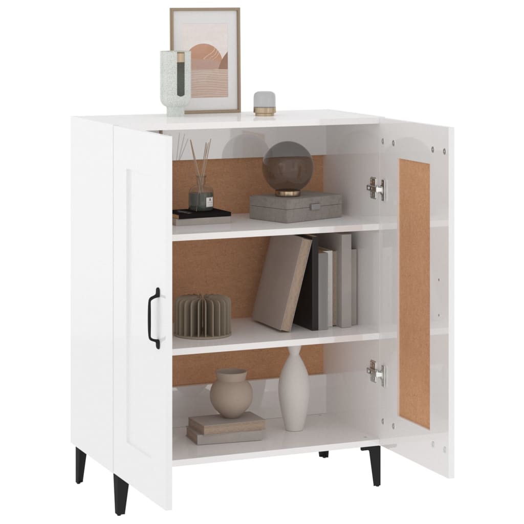 vidaXL Sideboard Hochglanz-Weiß 69,5x34x90 cm Holzwerkstoff