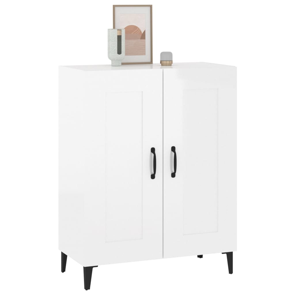 vidaXL Sideboard Hochglanz-Weiß 69,5x34x90 cm Holzwerkstoff