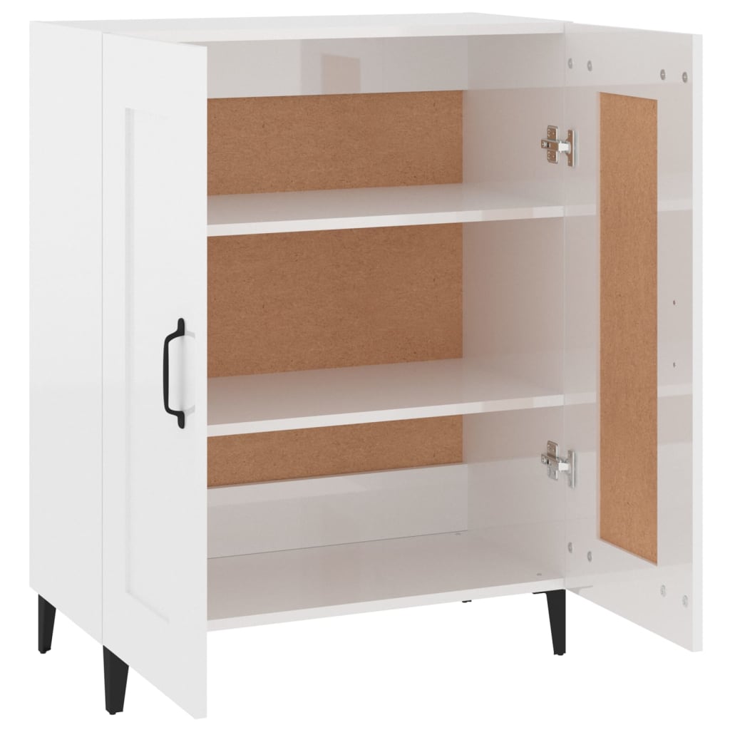 vidaXL Sideboard Hochglanz-Weiß 69,5x34x90 cm Holzwerkstoff
