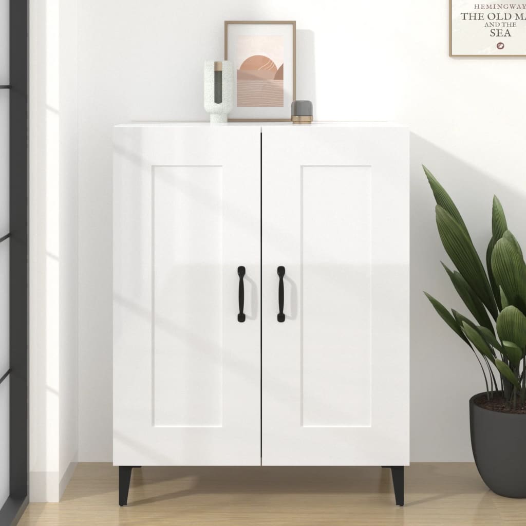 vidaXL Sideboard Hochglanz-Weiß 69,5x34x90 cm Holzwerkstoff