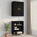vidaXL Hängeschrank Schwarz 69,5x34x90 cm