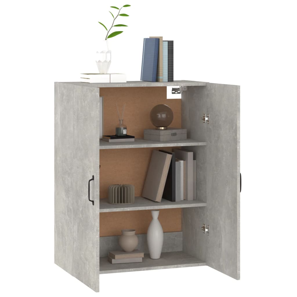vidaXL Hängeschrank Betongrau 69,5x34x90 cm Holzwerkstoff