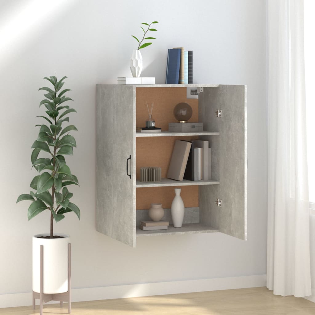 vidaXL Hängeschrank Betongrau 69,5x34x90 cm Holzwerkstoff