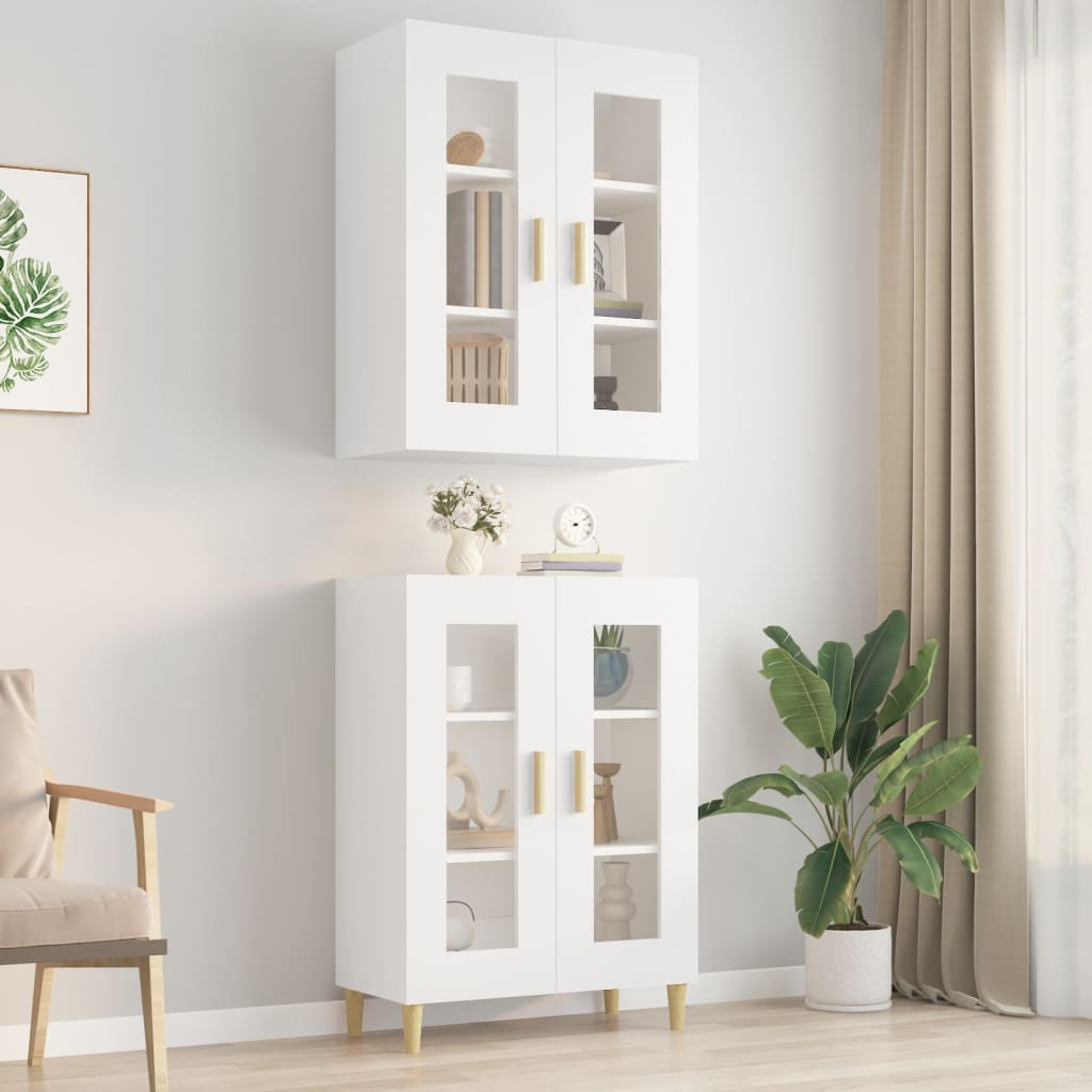vidaXL Hängeschrank Schwarz 69,5x34x90 cm