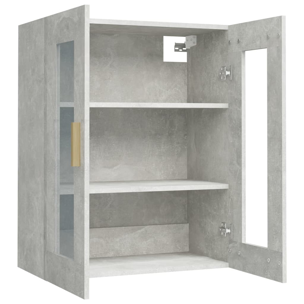 vidaXL Hängeschrank Betongrau 69,5x34x90 cm