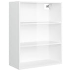 vidaXL Hängeschrank Hochglanz-Weiß 69,5x32,5x90 cm