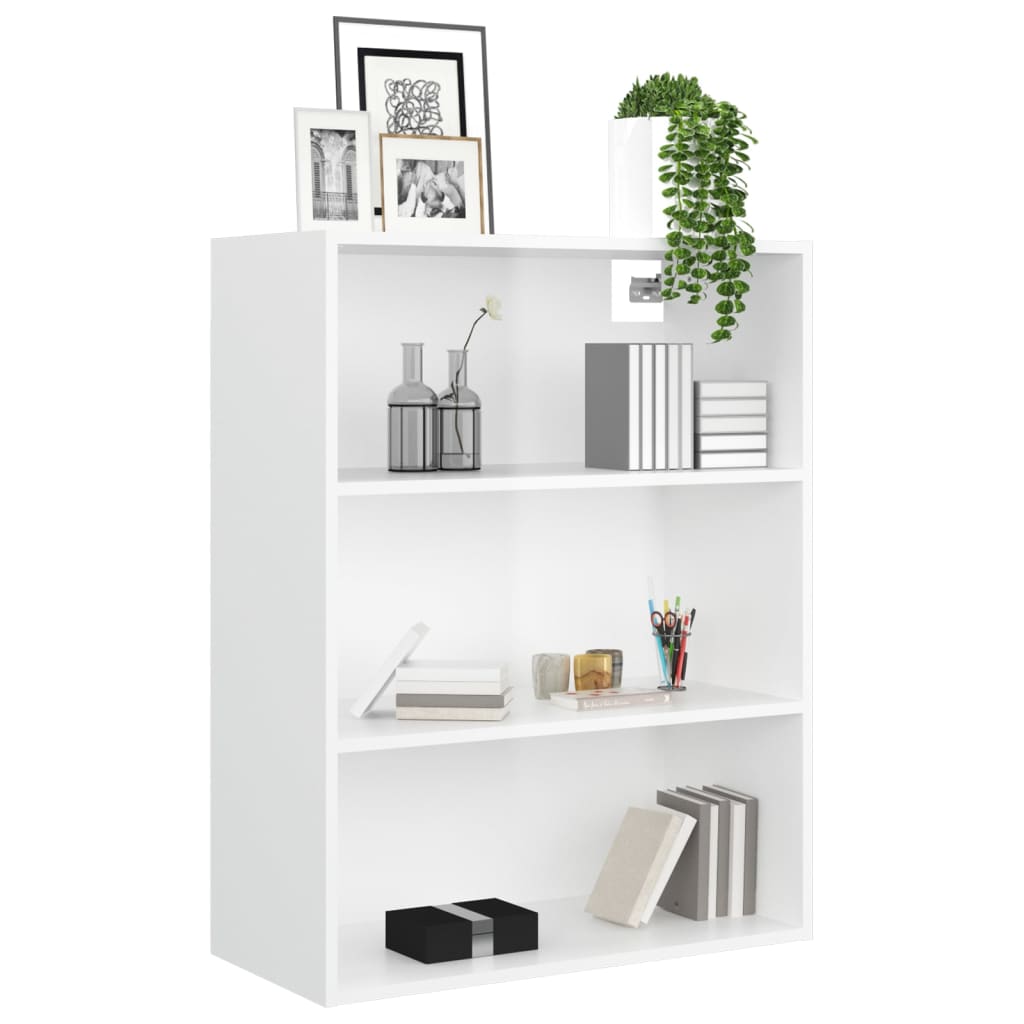 vidaXL Hängeschrank Hochglanz-Weiß 69,5x32,5x90 cm