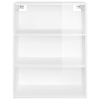 vidaXL Hängeschrank Hochglanz-Weiß 69,5x32,5x90 cm