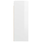 vidaXL Hängeschrank Hochglanz-Weiß 69,5x32,5x90 cm