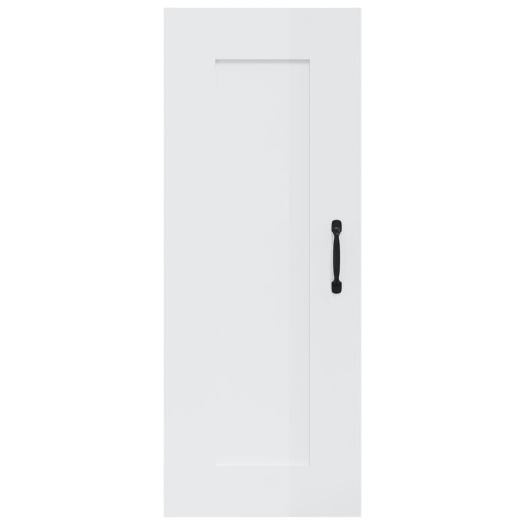 vidaXL Hängeschrank Hochglanz-Weiß 35x34x90 cm Holzwerkstoff