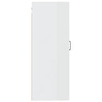 vidaXL Hängeschrank Hochglanz-Weiß 35x34x90 cm Holzwerkstoff