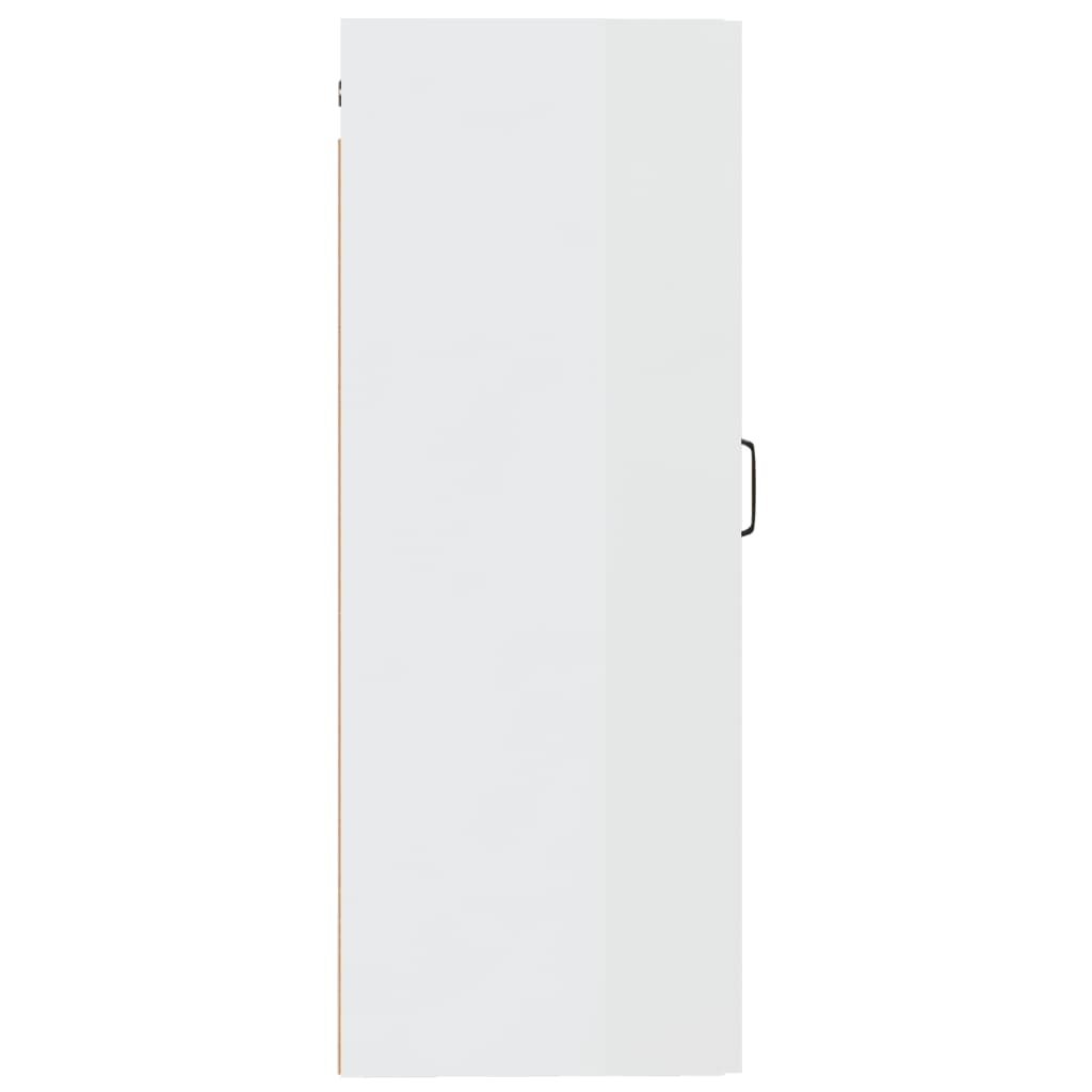 vidaXL Hängeschrank Hochglanz-Weiß 35x34x90 cm Holzwerkstoff