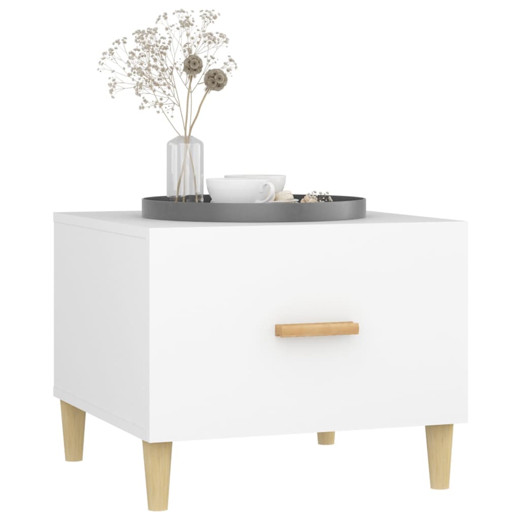 vidaXL Couchtische 2 Stk. Weiß 50x50x40 cm Holzwerkstoff