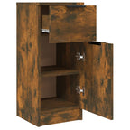vidaXL Sideboards 2 Stk. Räuchereiche 30x30x70 cm Holzwerkstoff