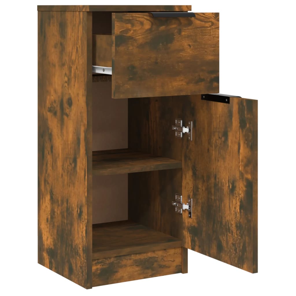 vidaXL Sideboards 2 Stk. Räuchereiche 30x30x70 cm Holzwerkstoff