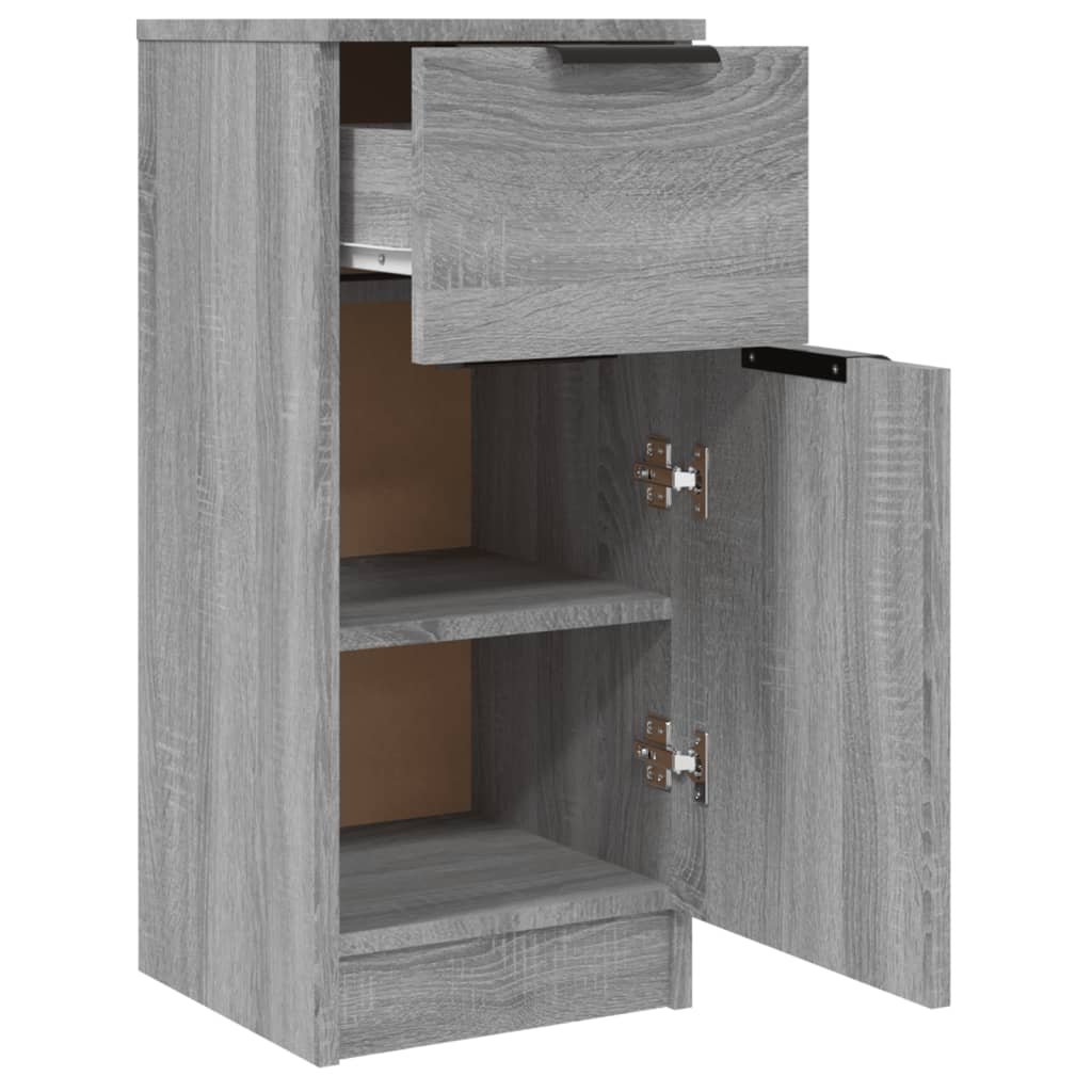 vidaXL Sideboards 2 Stk. Grau Sonoma 30x30x70 cm Holzwerkstoff