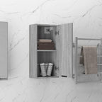 vidaXL Wand-Badschrank Grau Sonoma 32x20x67 cm