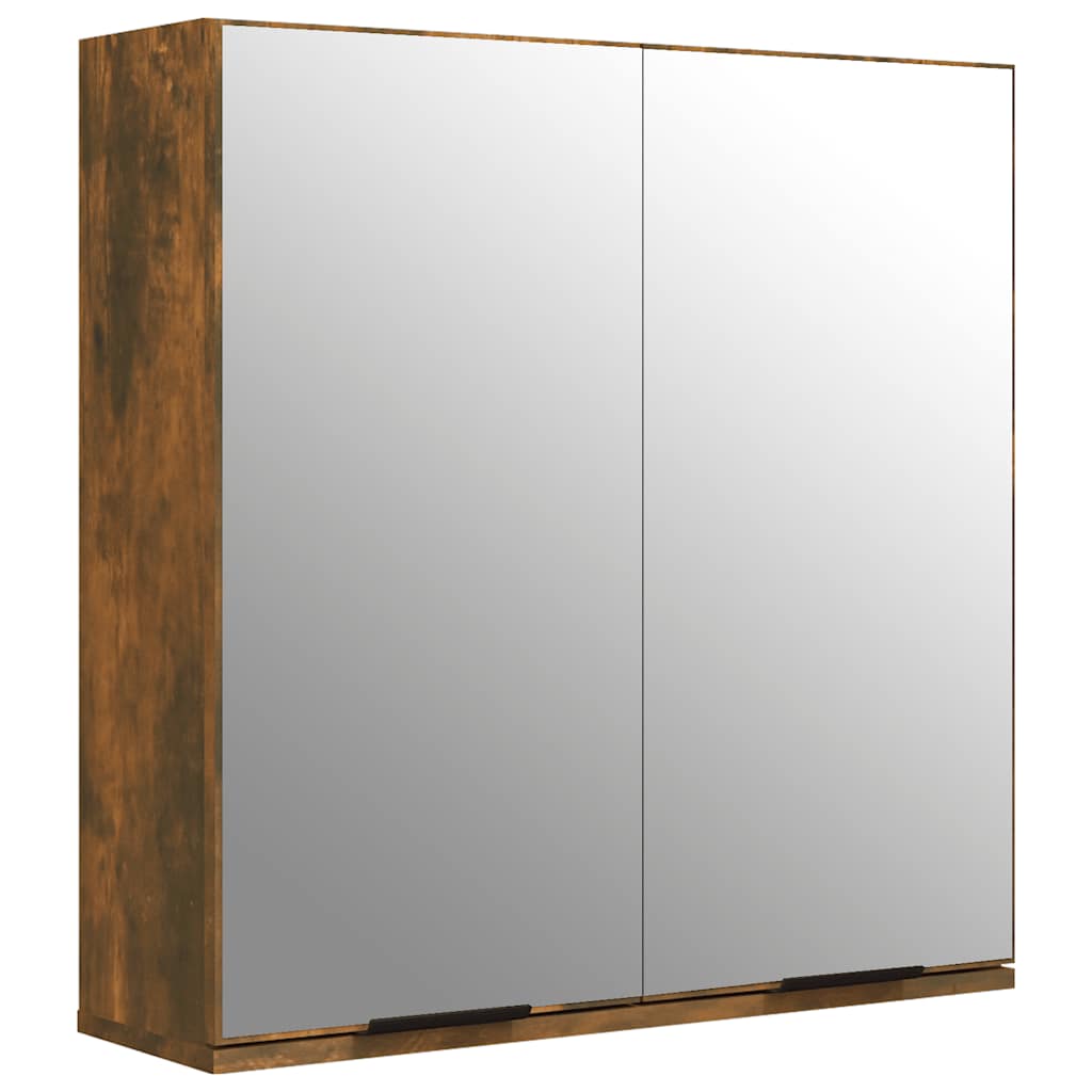 vidaXL Bad-Spiegelschrank Räuchereiche 64x20x67 cm