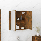 vidaXL Bad-Spiegelschrank Räuchereiche 64x20x67 cm
