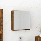 vidaXL Bad-Spiegelschrank Räuchereiche 64x20x67 cm