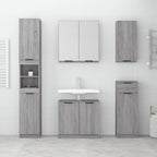 vidaXL Bad-Spiegelschrank Grau Sonoma 64x20x67 cm