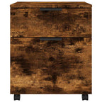 vidaXL Mobiler Aktenschrank mit Rollen Räuchereiche 45x38x54 cm
