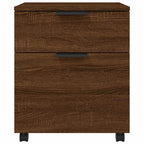 vidaXL Mobiler Aktenschrank mit Rollen Braun Eichen-Optik 45x38x54 cm