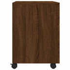 vidaXL Mobiler Aktenschrank mit Rollen Braun Eichen-Optik 45x38x54 cm