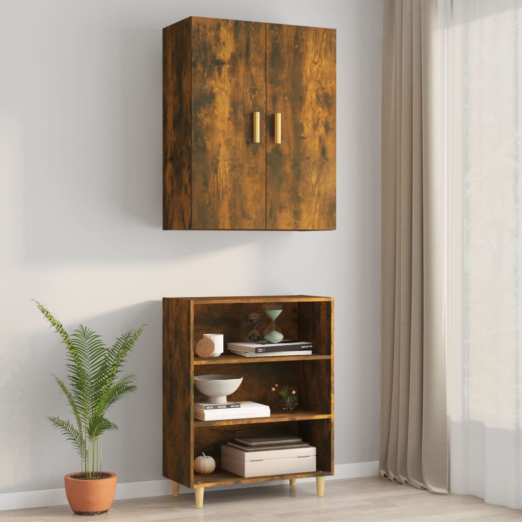 vidaXL Hängeschrank Räuchereiche 69,5x34x90 cm