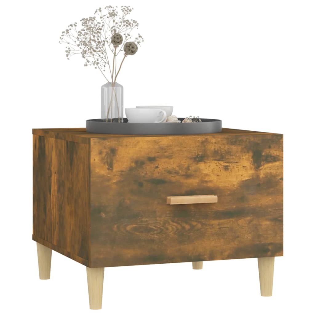 vidaXL Couchtische 2 Stk. Räuchereiche 50x50x40 cm Holzwerkstoff