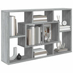 vidaXL Wandregal Grau Sonoma 85x16x52,5 cm cm Holzwerkstoff